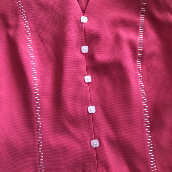 80s Vintage Pink Power Suit Dress - Picture 5 of 12